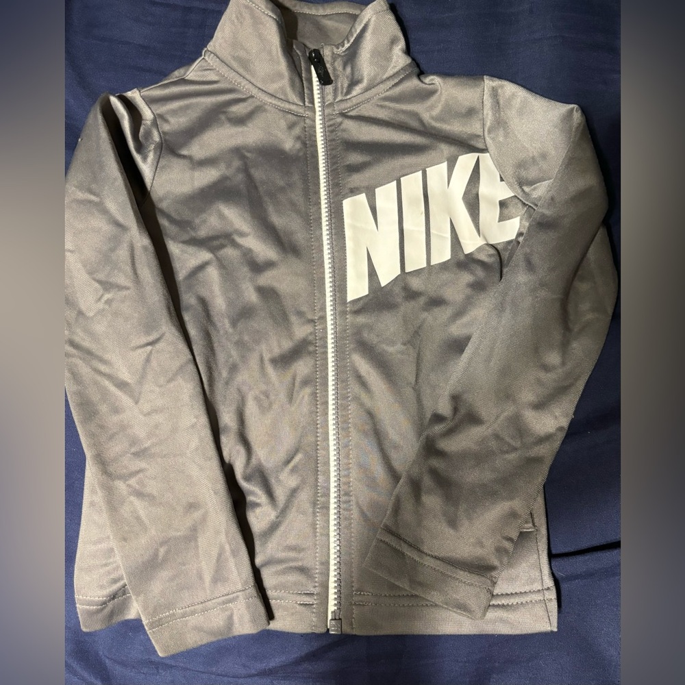 Kids Gray Nike Zip Up Sweater